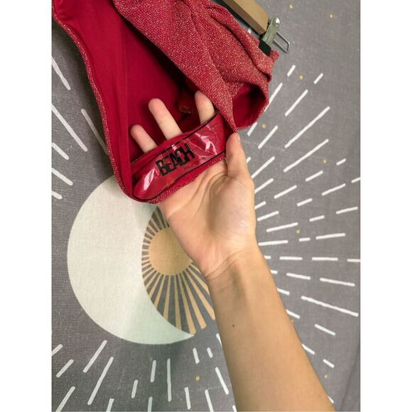 Beach Riot Kenzie Jolly Red Shine Bikini Set - Picture 4 of 8